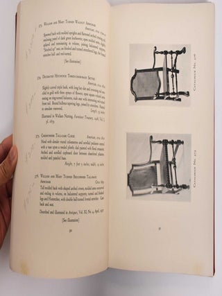Colonial Furniture: The superb collection of the late Howard Reifsnyder, including signed pieces by Philadelphia cabinetmakers, formerly contained in the Reifsnyder residence, the Pennsylvania Museum and Mount Pleasant Mansion, Philadelphia; sold by order of the executors, Hannah G. Reifsnyder and Corn Exchange National Bank and Trust Company, Philadelphia
