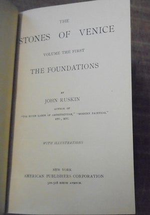 The Stones of Venice (3 volumes)