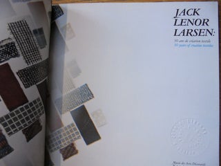 Jack Lenor Larsen: 30 ans de creation textile = 30 years of creative textiles