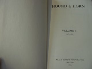 Hound & Horn (4 volumes, 1927-1931)