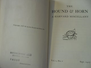Hound & Horn (4 volumes, 1927-1931)