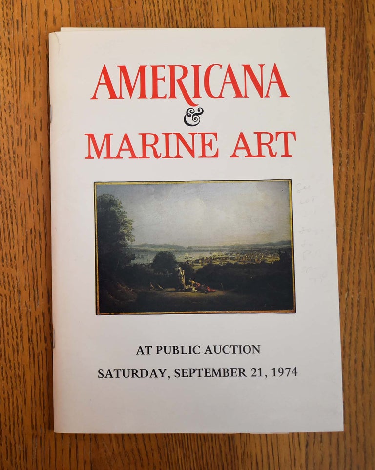Item #159344 Americana [& Marine Art], at unreserved public auction ... together with A Library on American Antiques & Fine Art. Inc Robert C. Eldred Co.