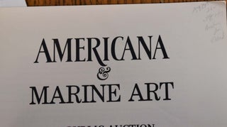 Item #159345 Americana & Marine Art. at public auction. Inc Robert C. Eldred Co