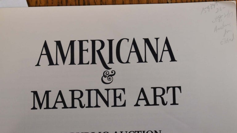 Item #159345 Americana & Marine Art. at public auction. Inc Robert C. Eldred Co.