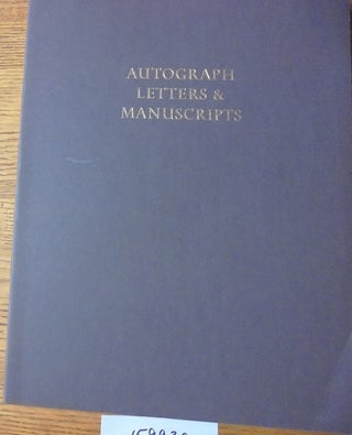 Item #159930 Autograph Letters & Manuscripts: Major Acquisitions of The Pierpont Morgan Library,...