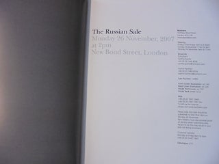 The Russian Sale, Monday 26 November 2007, London