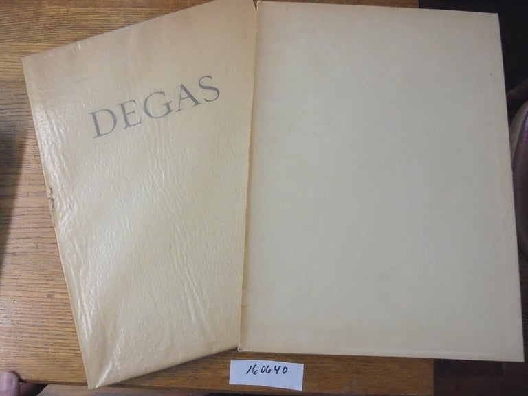 Item #160640 E. Degas. Monotypes. Denis Rouart.