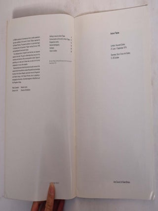 Item #16103 Antoni Tàpies. London Hayward Gallery, one other location, 1974, England: June 27 to...