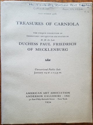 Item #161536 Prehistoric Grave Material from Carniola Excavated in 1905-14 by H. H. the Late...