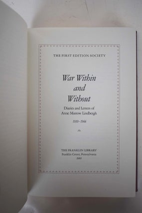 War Within and Without : Diaries and Letters of Anne Morrow Lindbergh 1939-1944