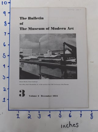 Item #162003 The Bulletin of The Museum of Modern Art, December 1934. A. Conger Goodyear