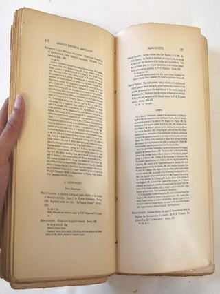 Annual Report of the American Historical Association for The Year 1892