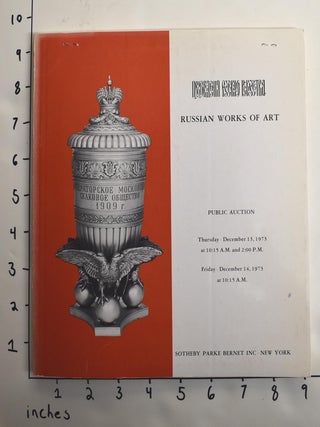Item #162824 Russian Works of Art, including silver, enamel, icons [public auction, December 1973