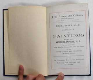 Executor's Sale: Catalogue of PAINTINGS by The Late George Inness, N.A. on free exhibition from...