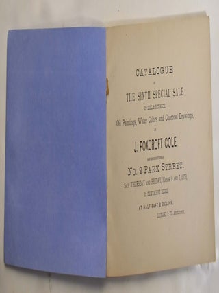 J. Foxcroft Cole, Catalogue