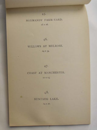 J. Foxcroft Cole, Catalogue