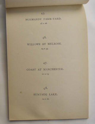J. Foxcroft Cole, Catalogue