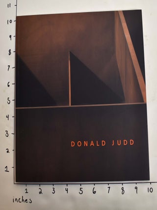 Item #164346 Donald Judd: Large-Scale Works. Rudi Fuchs