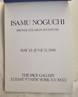Item #164401 Isamu Noguchi: Bronze and Iron Sculpture. Dore Ashton