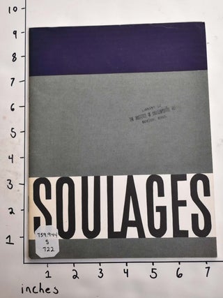 Item #164821 Soulages. Werner Schmalenbach