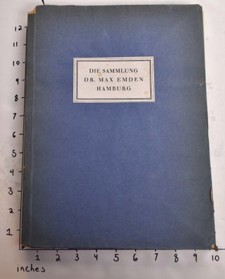 Item #165074 Die Sammlung Dr. Max Emden, Hamburg. Katalog nr. XIII. Jacopo Amigoni, Joseph J. Hohr