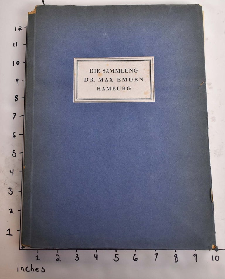 Item #165074 Die Sammlung Dr. Max Emden, Hamburg. Katalog nr. XIII. Jacopo Amigoni, Joseph J. Hohr.