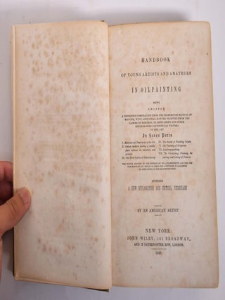 Item #165616 Handbook of Young Artists and Amateurs in Oil Painting. Laughton Osborn