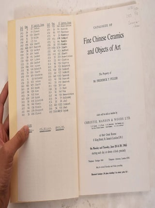The Fuller Collection of Fine Chinese Ceramics and Objects of Art