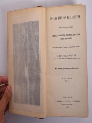 Social Life of the Chinese: With Some Account of their Religious, Governmental, Educational, and Business Customs and Opinions