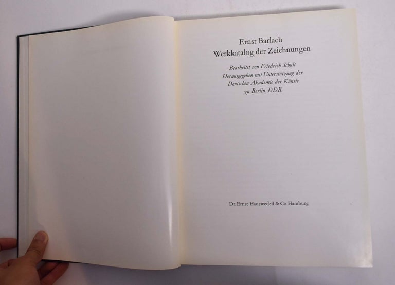 Item #166382 Ernst Barlach : Werkkatalog der Zeichnungen. Friedrich Schult.