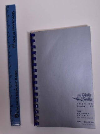 Item #166520 Charles Hamilton: Auction Number 27, May 28th, 1968