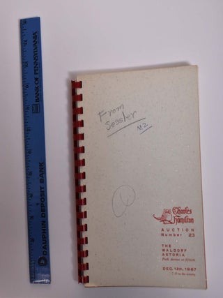 Item #166521 Charles Hamilton: Auction Number 23, Dec. 12th, 1967