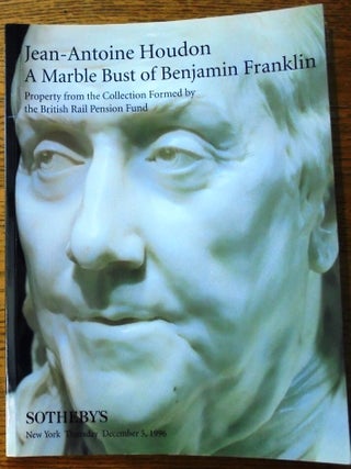 Item #16653 Jean-Antoine Houdon: A Marble Bust of Benjamin Franklin, Property from the Collection...