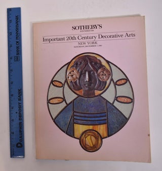 Item #167086 Important 20th Century Decorative Arts. Sotheby's