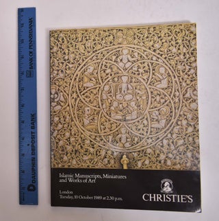 Item #167196 Islamic Manuscripts, Miniatures and Works of Art. Manson and Woods Christie