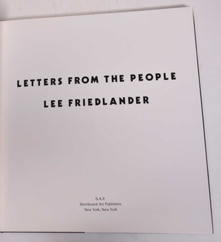 Lee Friedlander Letters from the People