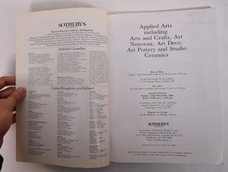 Applied Arts from 1880 Including Arts and Crafts, Art Nouveau, Art Deco, Art Pottery and Studio Ceramics