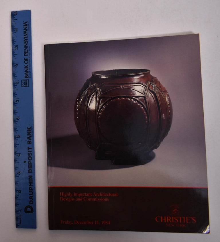 Item #167888 Highly Important Architectural Designs and Commissions including The Arts & Crafts of America and Britain. Christie's.