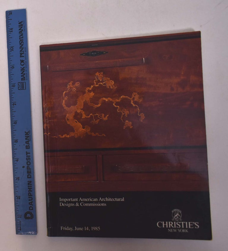 Item #167905 Important American Architectural Designs & Commissions Including American Arts & Crafts. Christie's.