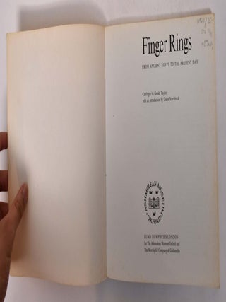 Finger Rings from Ancient Egypt to the Present Day
