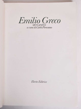 Emilio Greco Opera grafica *Signed and inscribed*