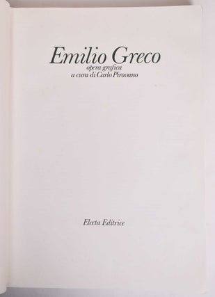 Emilio Greco Opera grafica *Signed and inscribed*