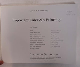 Important American Paintings (Volume VI Fall 2007)