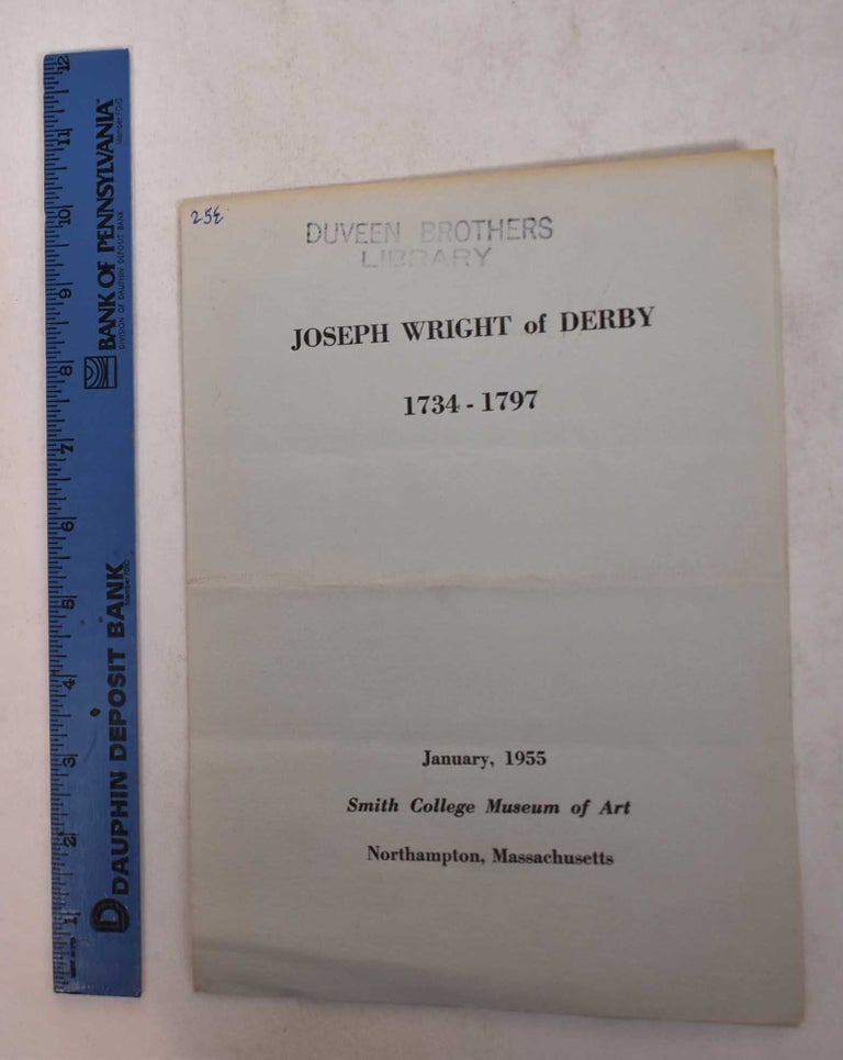 Item #169159 Joseph Wright of Derby 1734-1797. Thomas J. McCormick Jr.