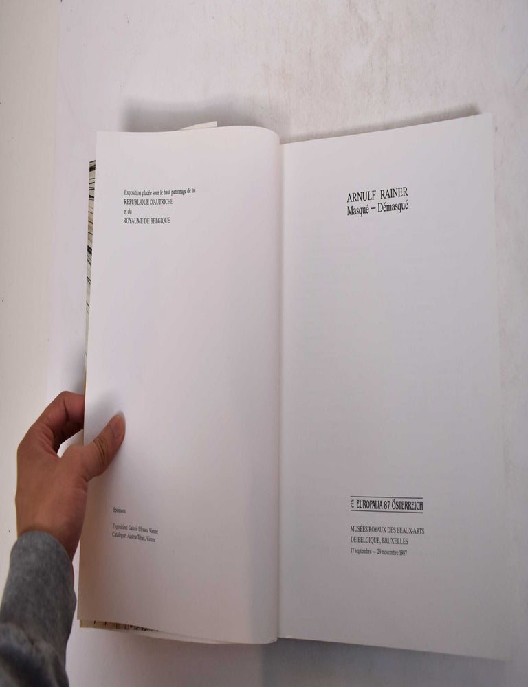 Item #169217 Arnulf Rainer: Masque-Demasque. Otto Breicha.