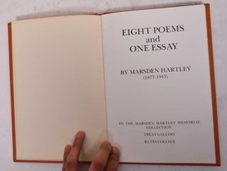 Eight Poems and One Essay by Marsden Hartley