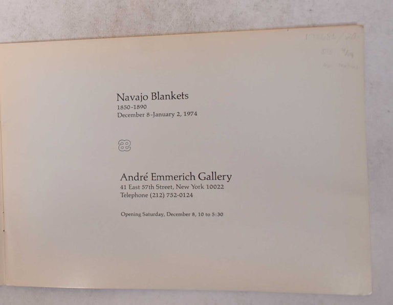 Item #170686 Navajo Blankets, 1850-1890. Andre Emmerich Gallery.