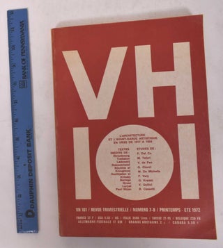 Item #170784 VH 101 / Revue trimestrielle / Numero 7-8 / Printemps - ETE 1972 (L'architecture et...