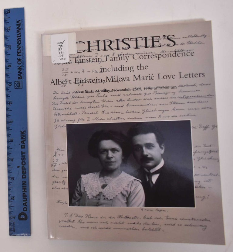 Item #170791 The Einstein Family Correspondence including the Albert Einstein-Mileva Maric Love Letters. Christie's.