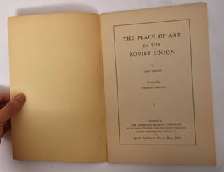 The Place of Art in the Soviet Union